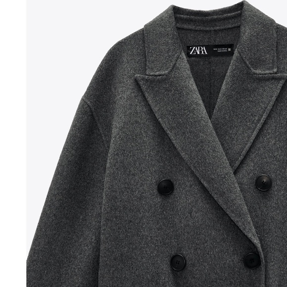 Limited edition luxurious wool blend grey coat - Picture 4 of 7
